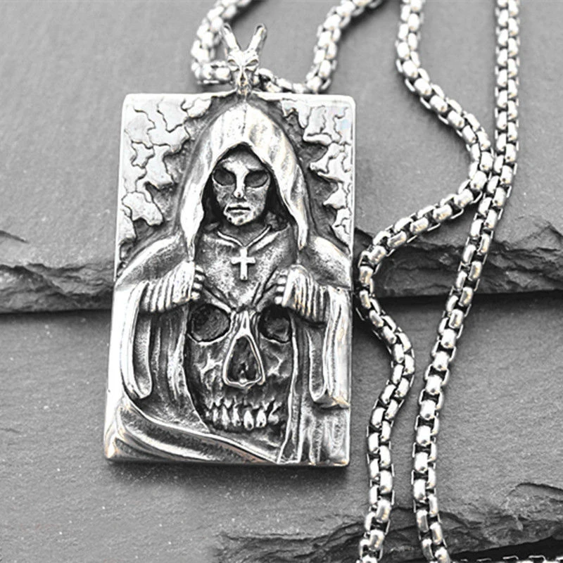 Мужская цепочка с подвеской в виде черепа Креста смерти | Украшения и аксессуары