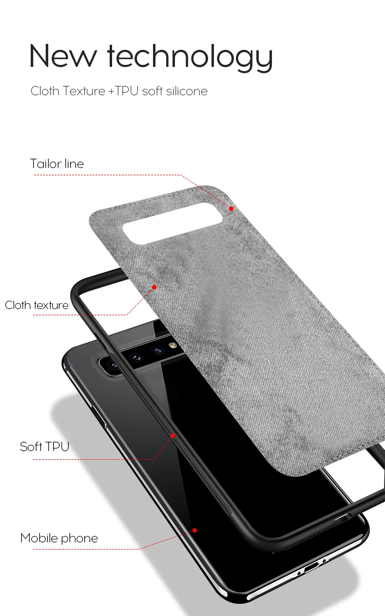 IIOZO Магнитный тканевый чехол для samsung Galaxy S8 S9 S10 Plus Note 8 Note 9 ультратонкий тканевый Мягкий силиконовый чехол s
