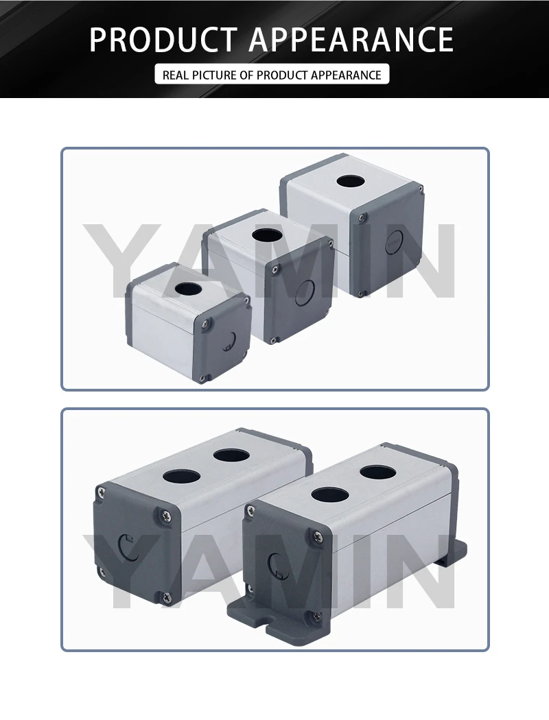 16/19/22mm Aluminium Alloy Protective Box For Metal Push Button Switch IP67 Waterproof Industrial 12/3/4 Holes Single Row