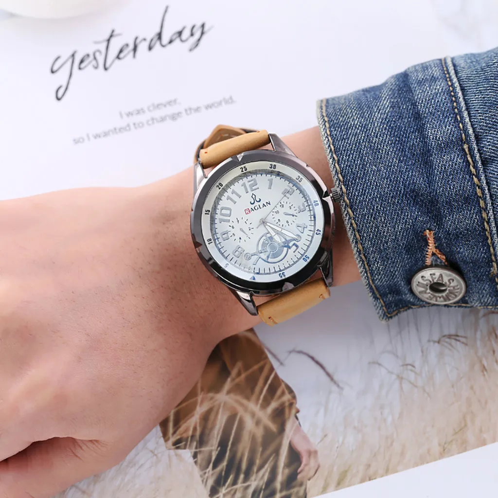 

Fashion Men's Watch Business Leather Hollow Men's Watch Minimalism Vente Watches Relogio Masculino Casual Simple Mens Watches