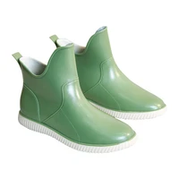 ankle rain boots women waterproof water shoes ankle pvc rainboots new female fashion rubber boots shoes slip on fishing galoshes
