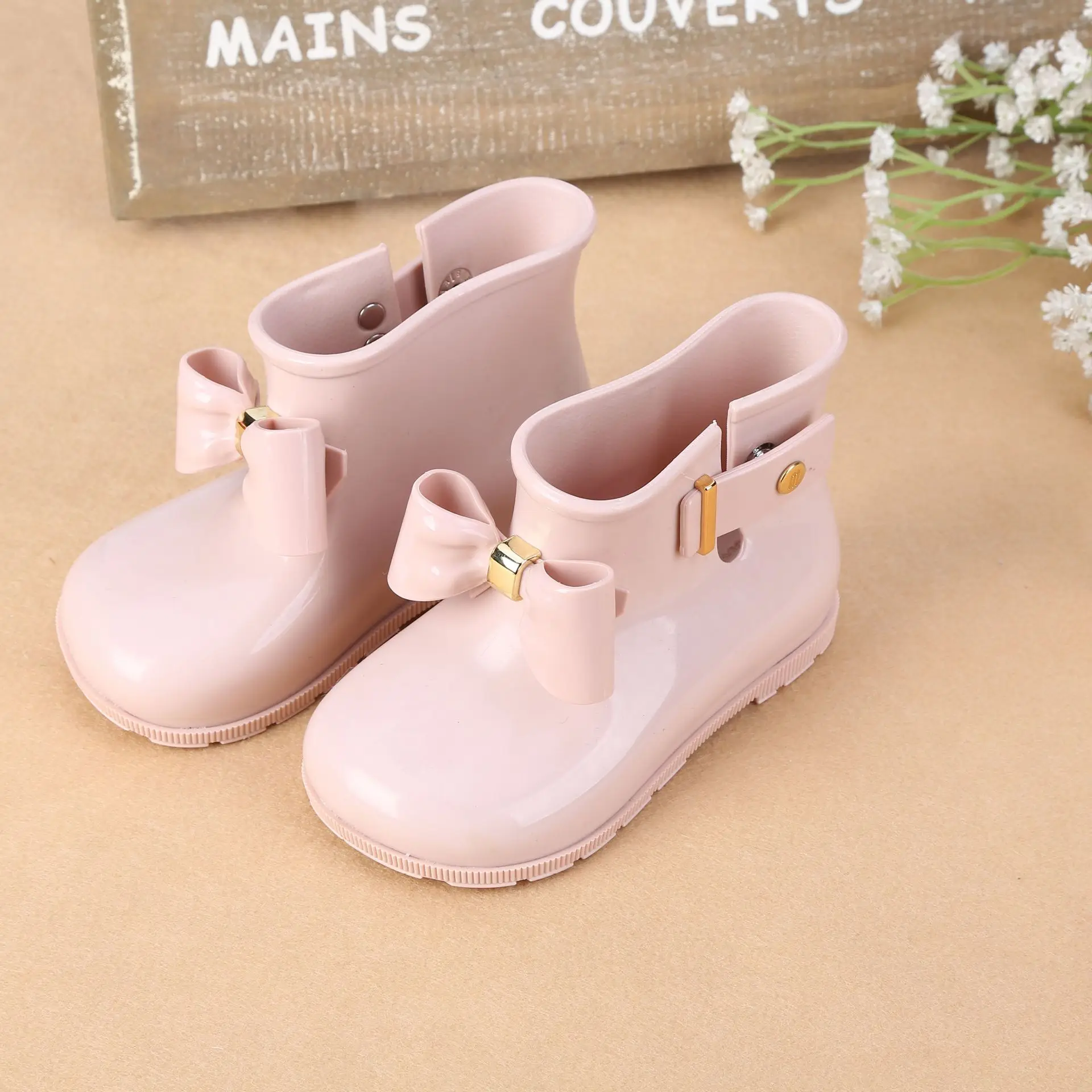 Mini Melissa 2020 милые сапоги от дождя с бантом для девочек желейные сандалии детская