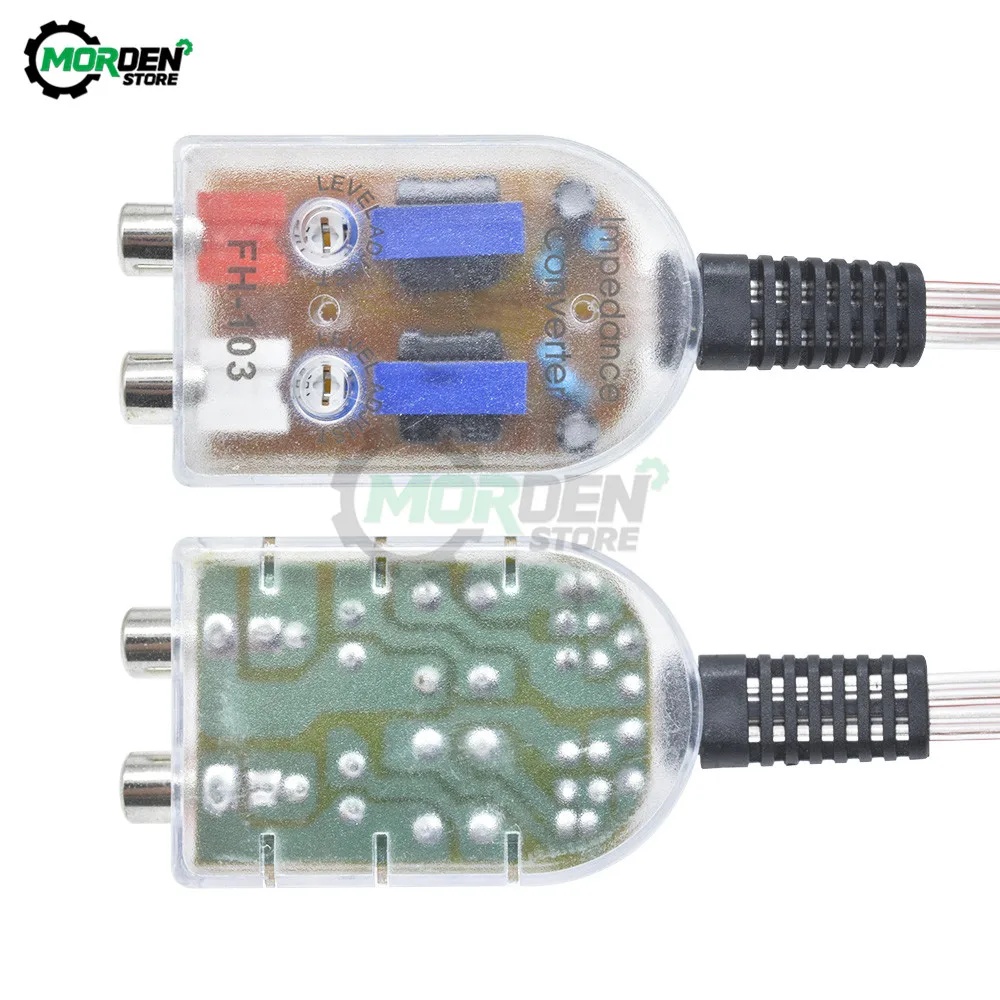 Преобразователь сопротивления звука 12 В автомобильный аудиофильтр аудиовыход |