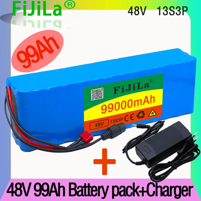 

100% Новый оригинальный Батарея 48v 99Ah 1000w 13S3P комплект литий-ионный батарей Батарея пакет 54,6 v E-велосипед электрический велосипед скутер с BMS + З...