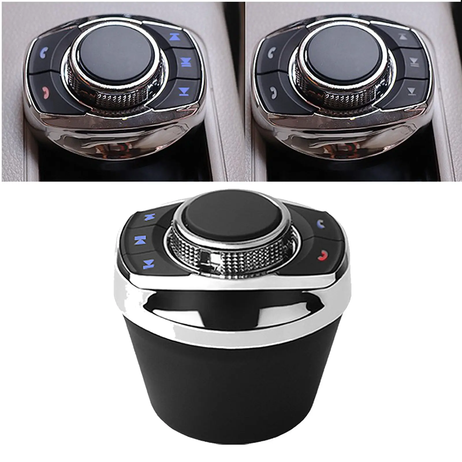 

Cup Shape 8 Keys Function Car Wireless Steering Wheel Control Button with LED Light For Car Android Navigation Player