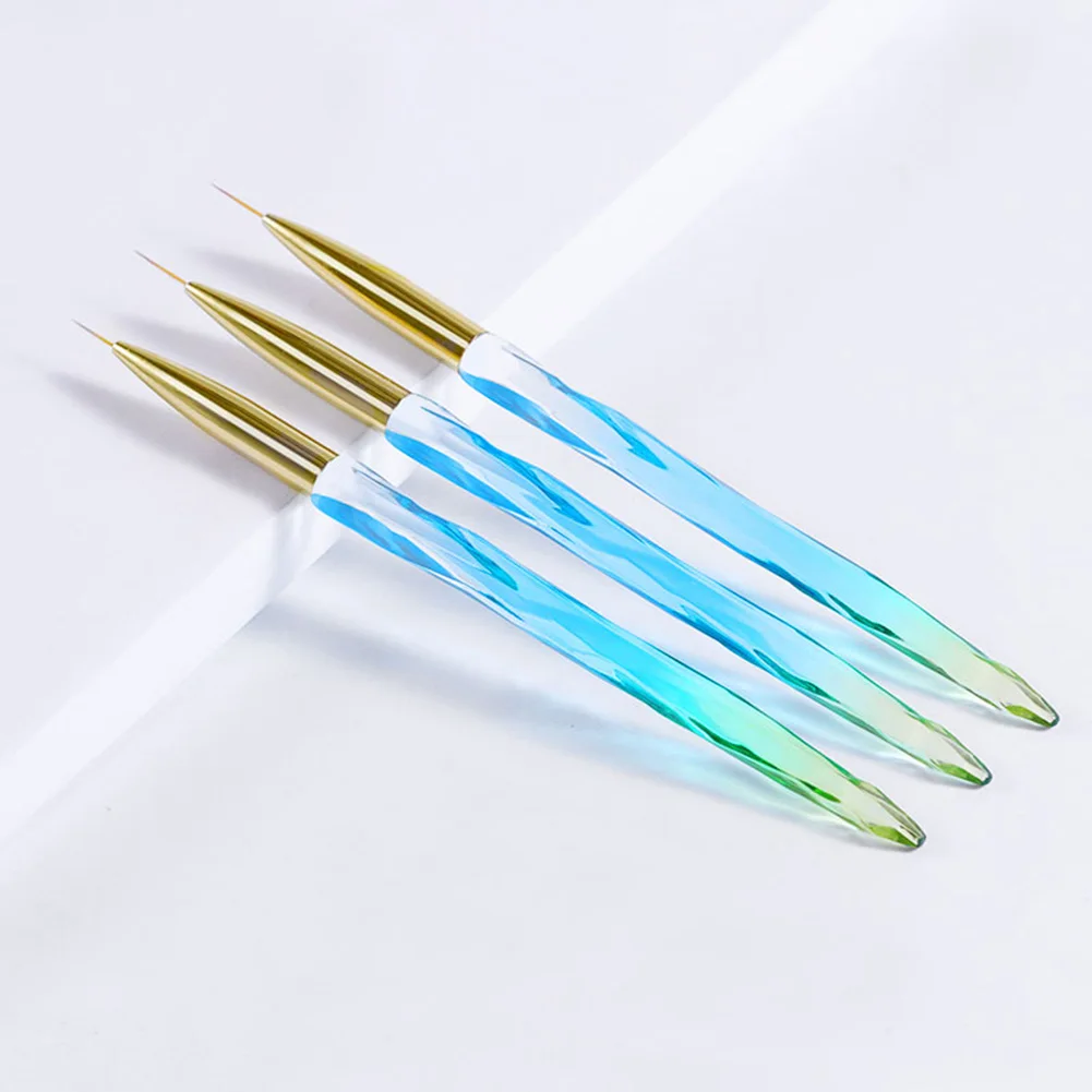 

3pcs/Set Professional Liner Painting Pen Nail Art Brush Manicure Acrylic UV Gel Brush Pen Art Salon Gel Nail Brush Durable