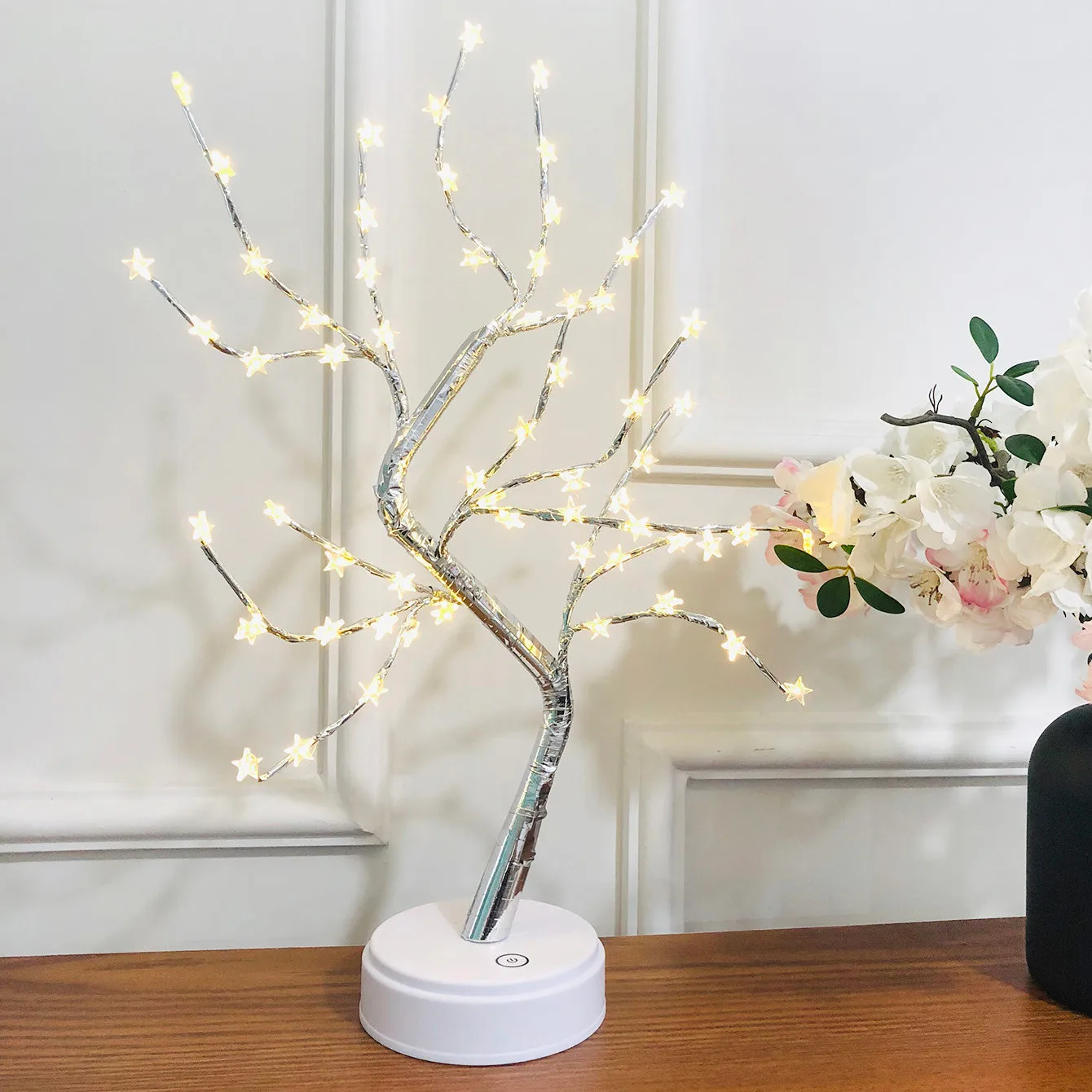 Оригинальный светодиодный светильник ALIWARM белого цвета с 60 белыми звездами