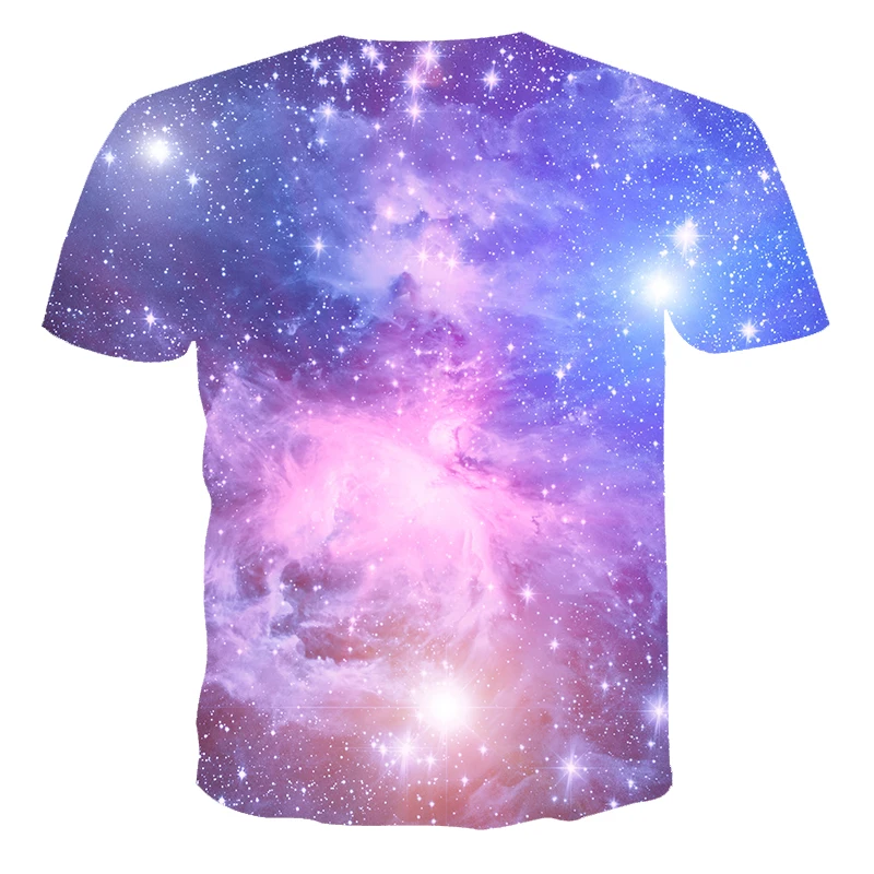 

2021 Summer New Starry Sky 3D Printing T-Shirt For Men/Women, The Most Beautiful Night Sky Comfortable Polyester O-Neck 110-6XL