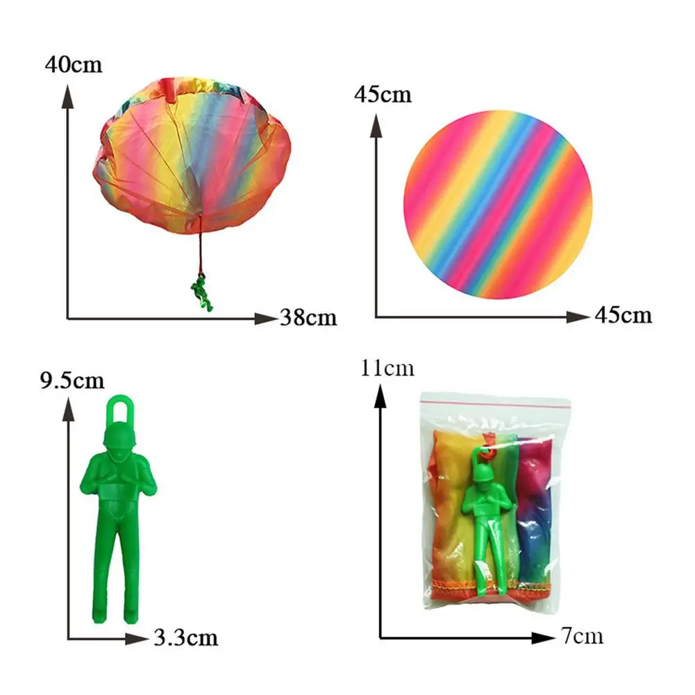 

Children's Rainbow Parachute Toys Recyclable Outdoor Flying Toys Children Pretend Parent-child Interaction Outdoor Fun Toys