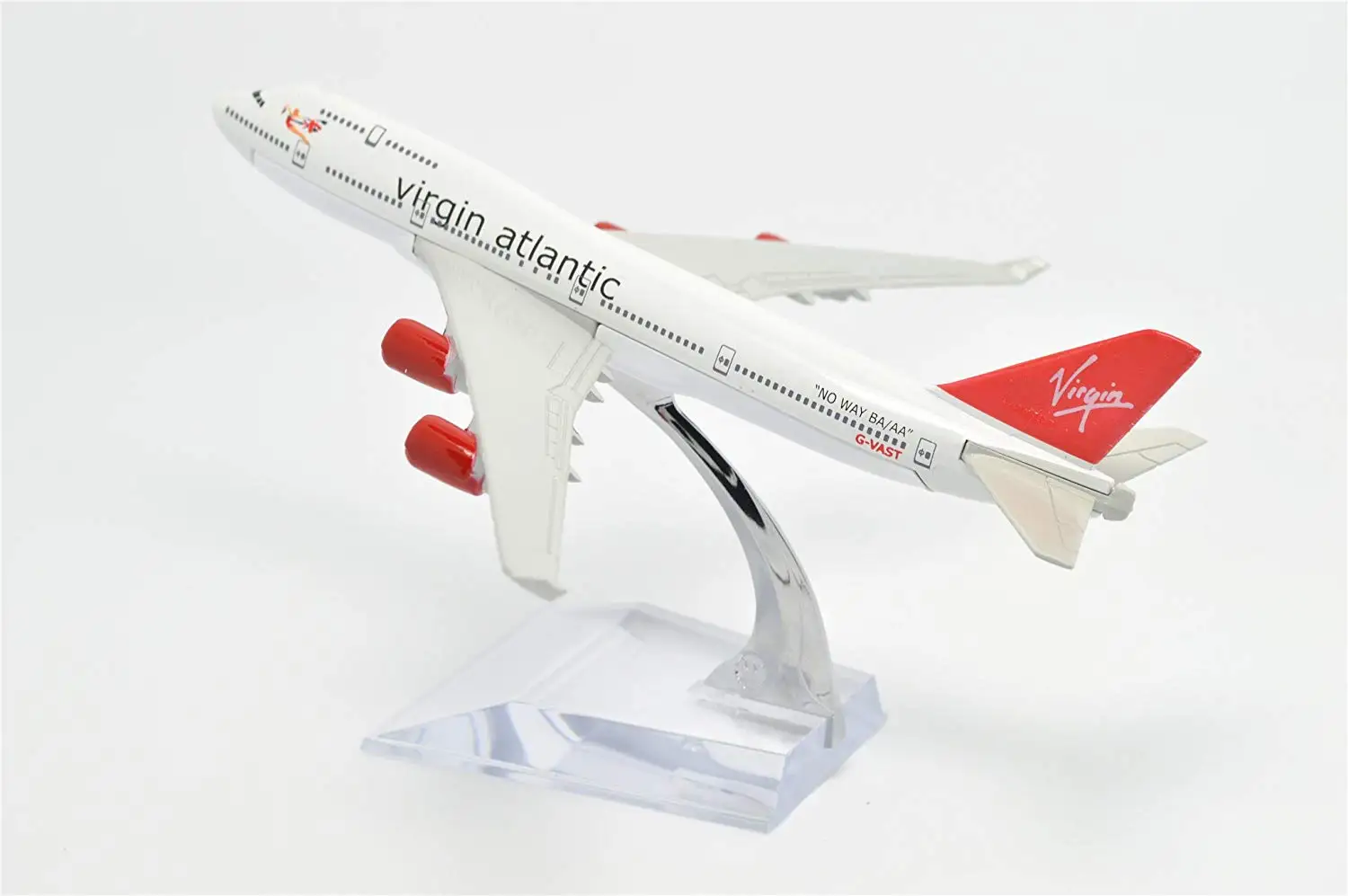 Династия Тан (TM) 1:400 16 см Боинг B747 400 Virgin Atlantic металлическая модель самолета