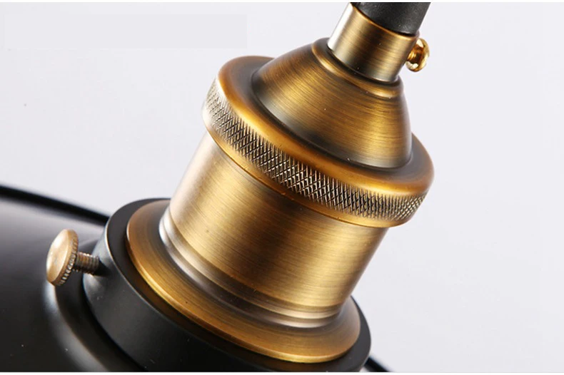 Черный винтажный промышленный подвесной светильник в скандинавском стиле ретро