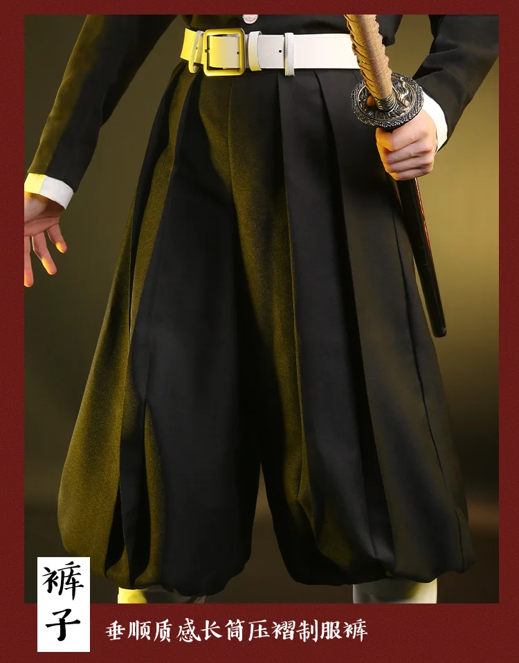 Аниме демон убийца Kimetsu no Yaiba Iguro Obanai Rengoku Shinjurou Косплей Костюм боевой костюм команда кимоно Униформа Хэллоуин Cos