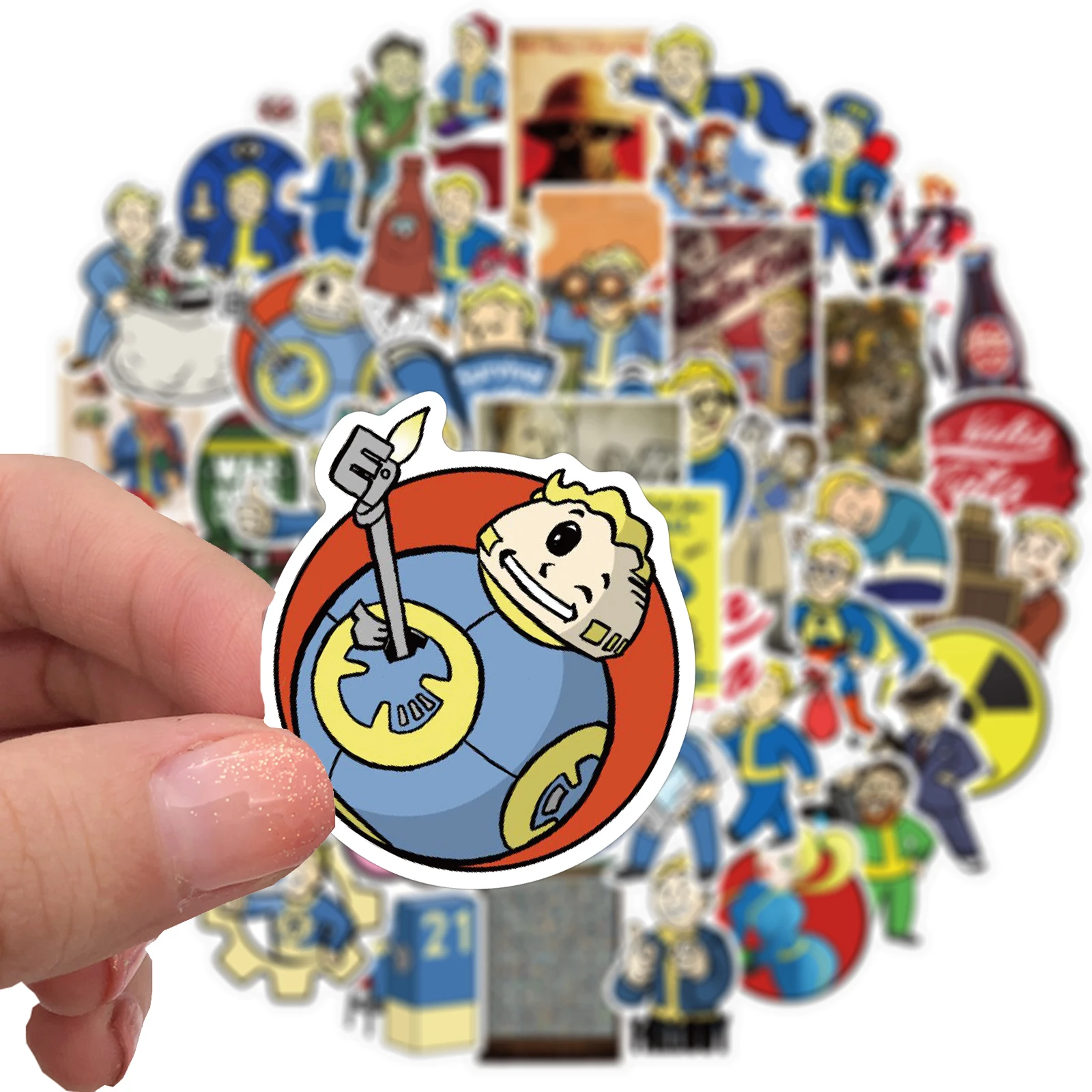 

50Pcs/Pack Game Fallout Graffiti Stickers For Motorcycle Luggage Laptop Bicycle Skateboard Waterproof Decals