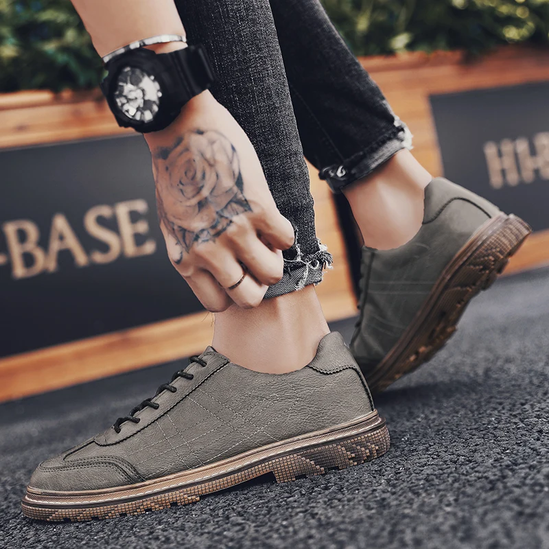 Кроссовки мужские из натуральной кожи водонепроницаемые дышащие в британском