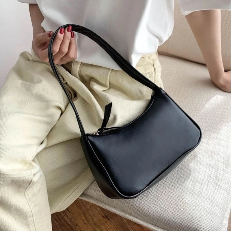 

Retro Baguette Bag Women Trendy Armpit Bag Soft Leather Female Small Subaxillary Bags Casual Shoulder Bag Lady Handbag Bolso sac