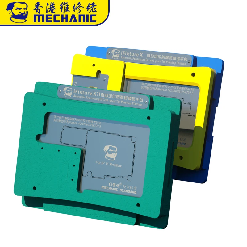 

Набор для реболлинга 5D BGA MECHANIC для iPhone X/XS MAX/11/11 Pro/11Pro MAX, Оловянная посадочная платформа с трафаретом BGA