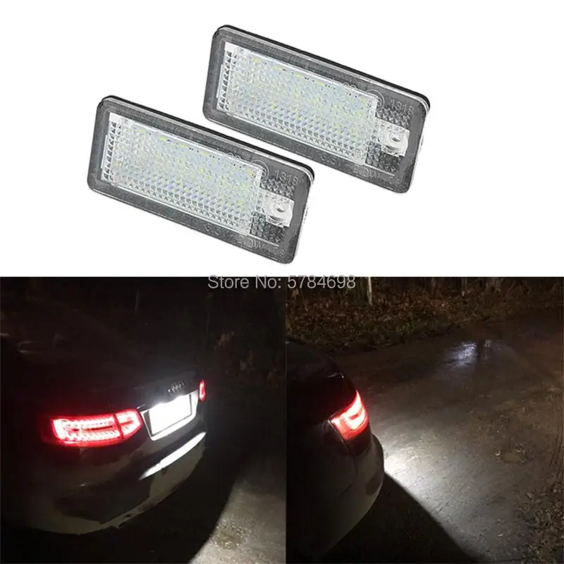 2x 18 светодиодный ная лампа для номерного знака Audi A3 S3 A4 S4 B6 A6 S6 A8 S8 Q7 | Автомобили и