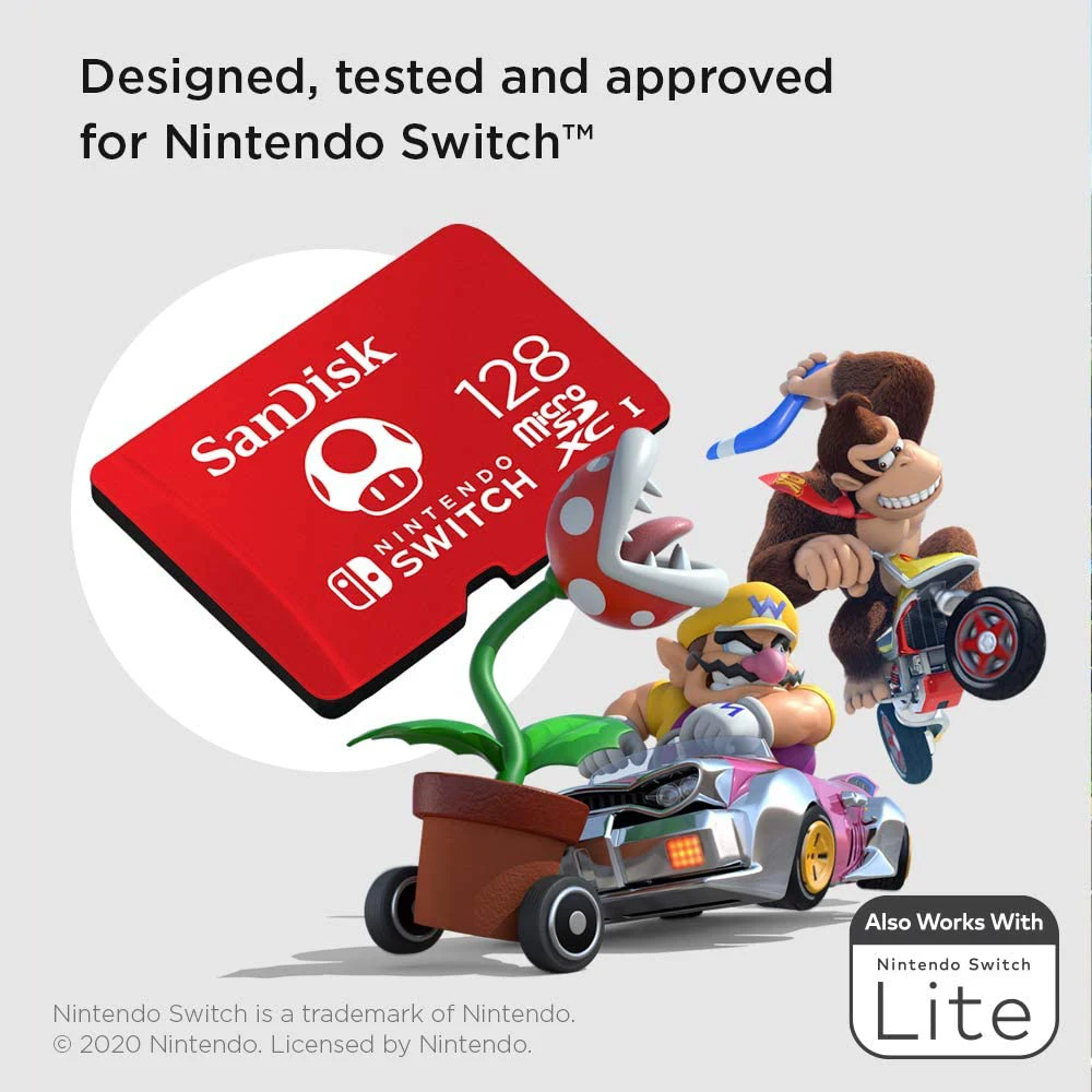 Карта памяти SanDisk 256G для Nintendo Switch microSDXC U3 4K Ultra HD 128G | Компьютеры и офис