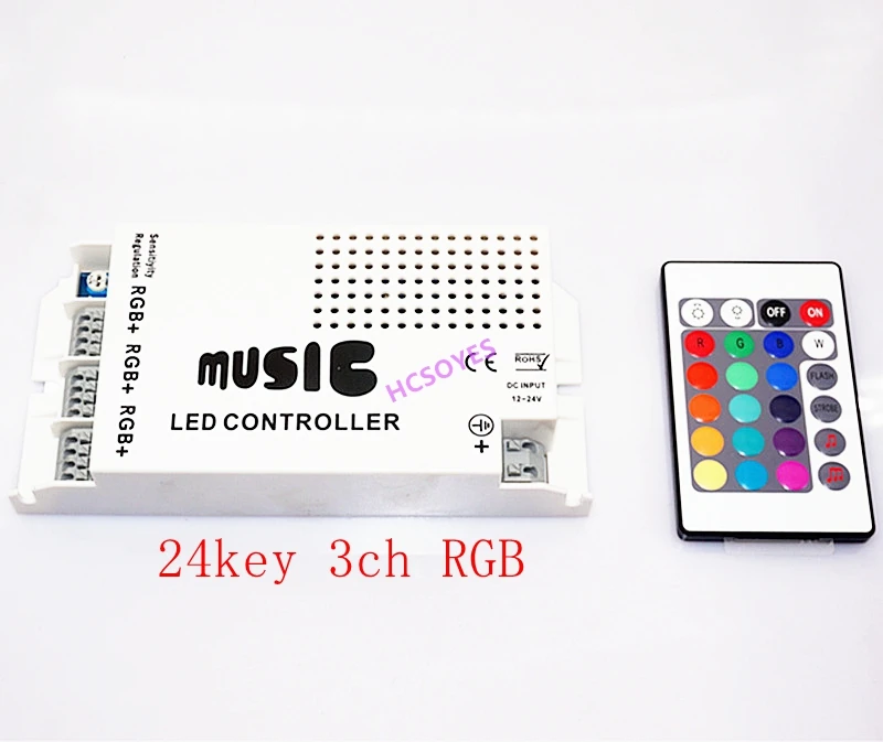 DC12 24V 24 клавиши музыка инфракрасный пульт дистанционного управления RGB RGBW