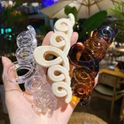 Заколка-крабик для волос женская, акриловая, с геометрическими фигурами