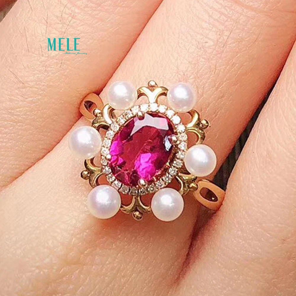 18k золото инкрустация кольцо из натурального турмалина популяции Вес 3 5 г