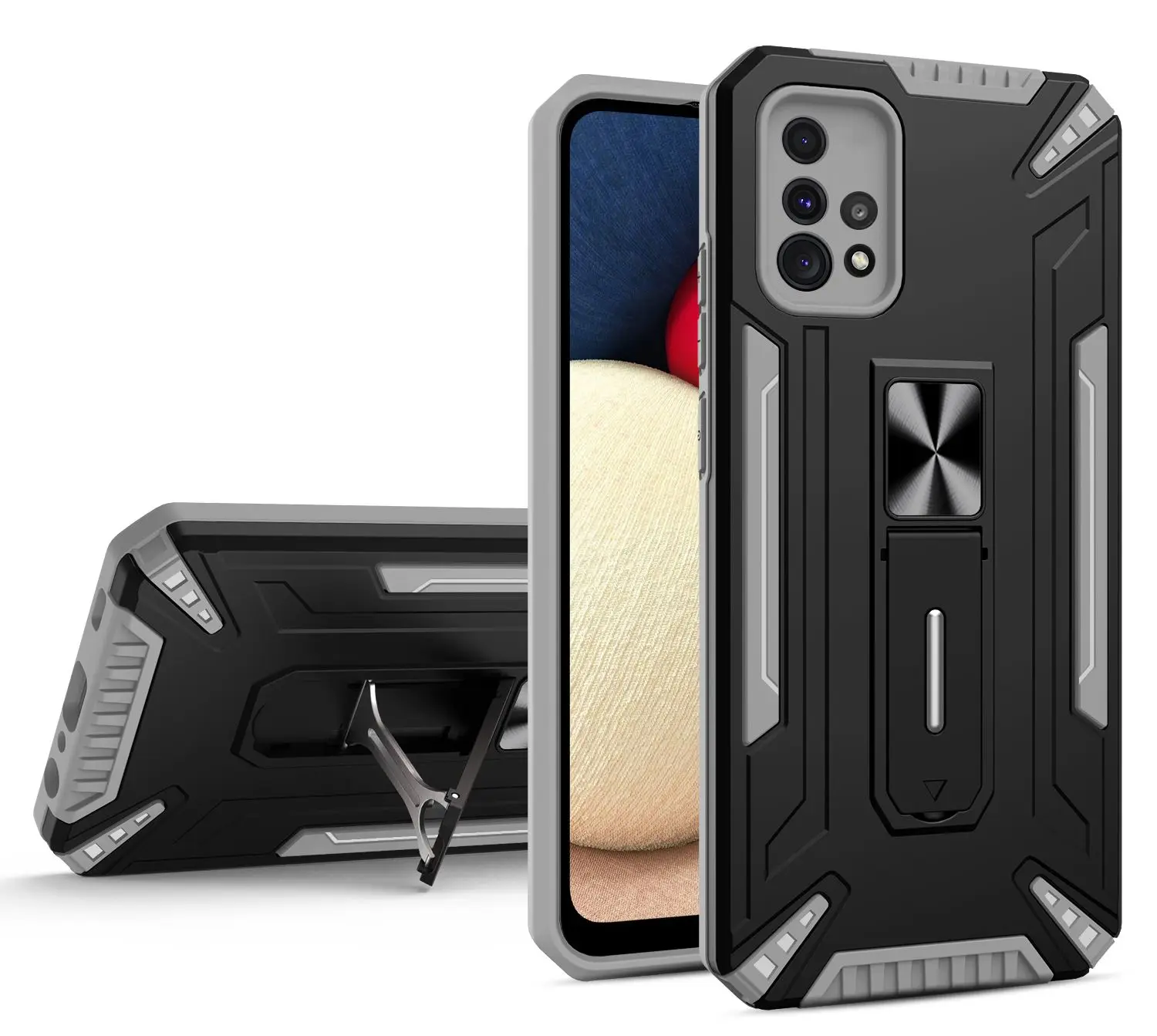 

Phone Case For Samsung Galaxy A31 A21 A11 A02 A02S A03S F02S A01 A12 A51 A71 Core Nacho 4G 5G Armor Shockproof Kickstand Cover