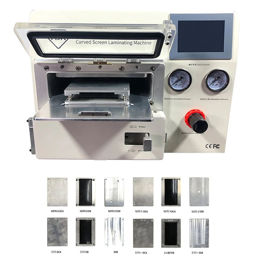 Машина для удаления пузырьков с ЖК экраном и изогнутыми краями ремонта экрана