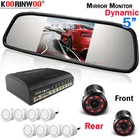 Koorinwoo автомобиля Видео парковочный радар 48 датчики заднего вида Динамический безопасности Системы звуковой сигнал оповещения аварийной сигнализации для Камера автомобильный монитор заднего вида