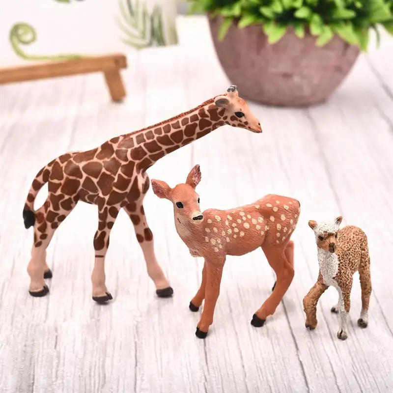 Зоопарк фермы моделирование животных миниатюрная фигурка модель кролик олень