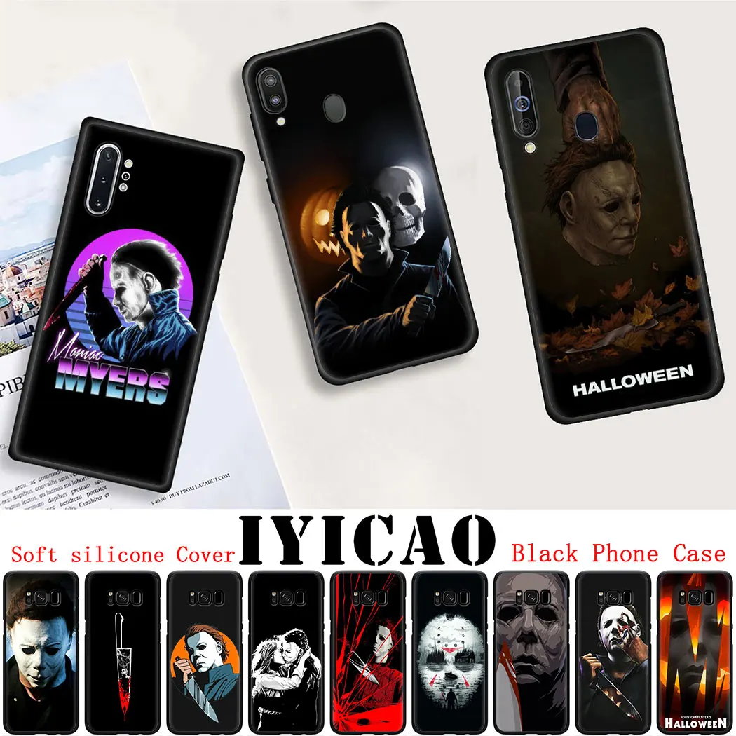 Мягкий силиконовый чехол для Samsung Note 8 9 S6 S7 Edge S8 S10 10 Plus S10E черный телефона Michael Myers