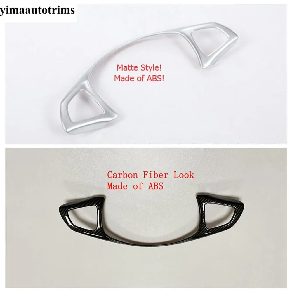 

Carbon Fiber / Matte Interior For Mercedes-Benz GLC X253 2016 - 2021 Steering Wheel Frame Panel Cover Trim Refit Kit Accessories