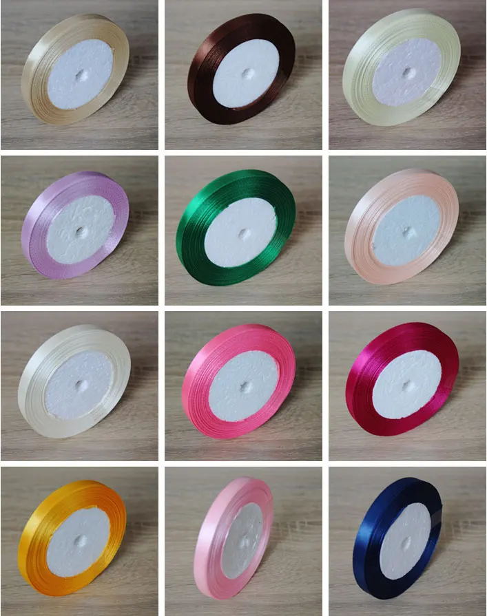 Шелковые атласные ленты 10 мм 1 см ручной работы бант для волос скрапбукинг