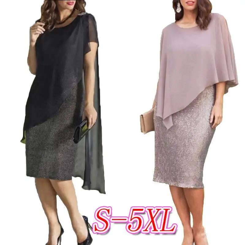 

S-5XL elegant party night women dress large size midi evening knee length bandage pancil dress mesh office work plus size dress