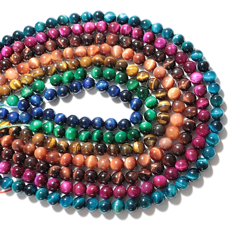 Noter класса A тигровый глаз камень бусины для изготовления ювелирных изделий шарм 7