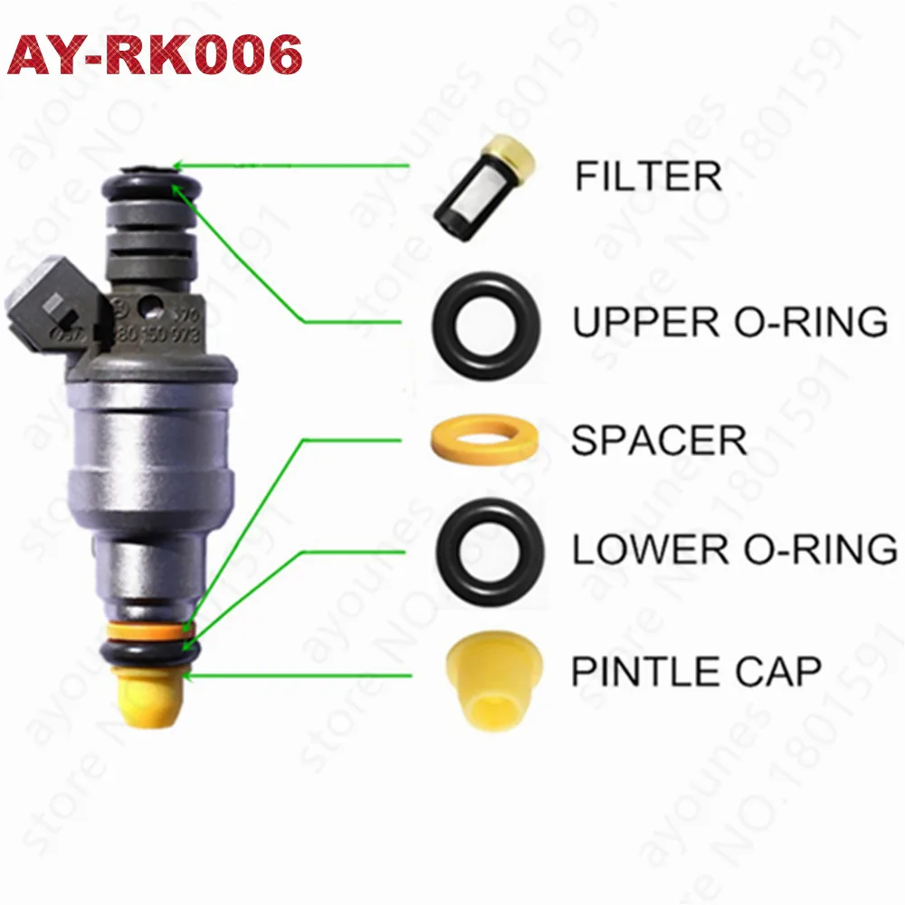 

Ремкомплект для топливных форсунок, 40 комплектов, колпачки для фильтров, для Ford E150 Club Wagon 93-02, 5,0, 5,8, 4,6, 5,4, топливный инжектор для AY-RK006