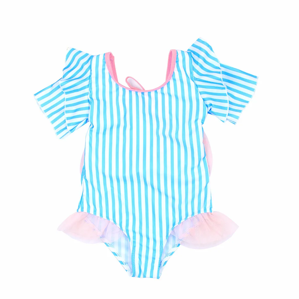 Детский слитный купальник для девочек Летний полосатый детский детская пляжная