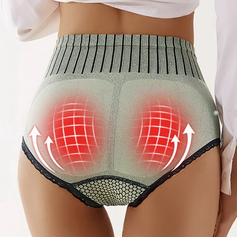 

Seamless Large Size Panties Underwear Women High Waist Brief Hip Lift Breathable Sexy Lingerie Body Shaper Abdominal Pants