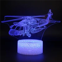 airplane night light 3d plane illusion lamp 7 color changing touch control led fighter toy for men boys kids xmas birthday gifts