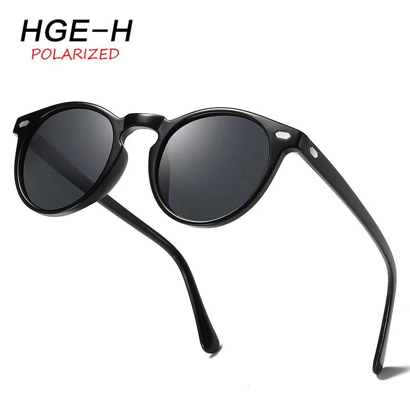 HGE-H Ретро стиль поляризационные солнцезащитные очки для мужчин женщин