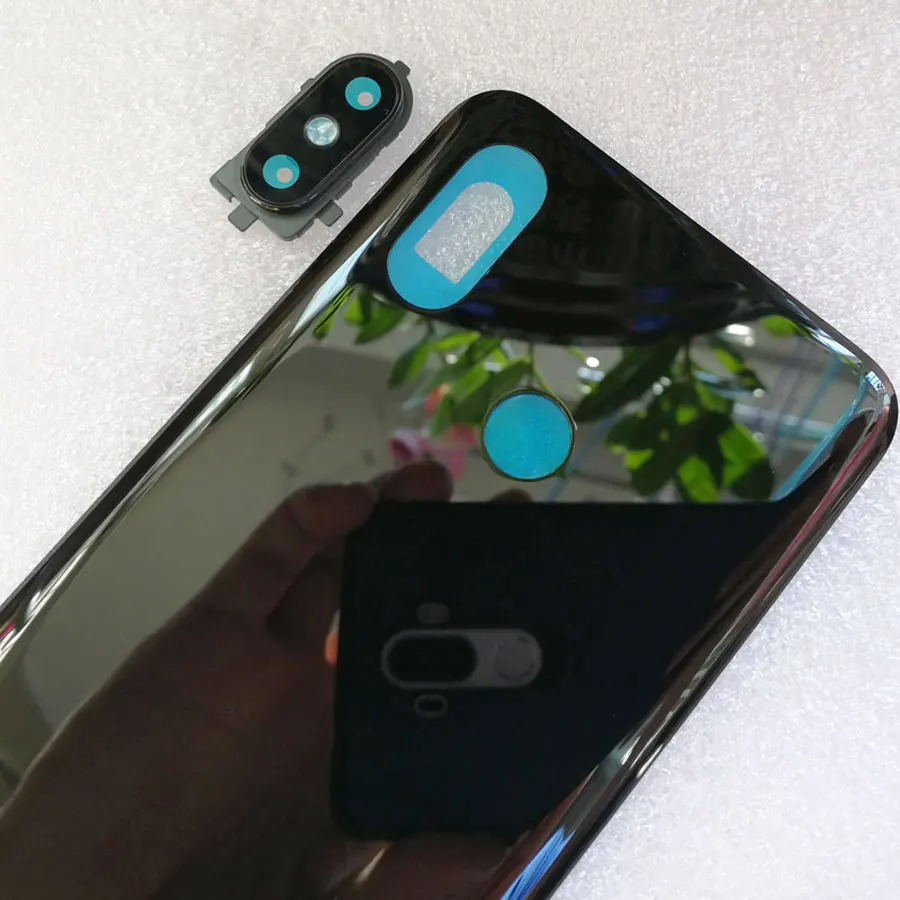 Black Стеклянный чехол для батареи, задняя крышка корпуса для Xiaomi mi 8 mi 8, задняя крышка для батареи, сменный жесткий чехол+ клейкая наклейка - Цвет: Black