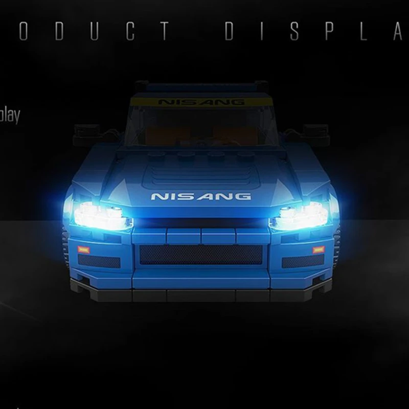 Новинка 2022 MOC Speed Champion Series GT-R R34 знаменитый суперкар гоночный автомобиль