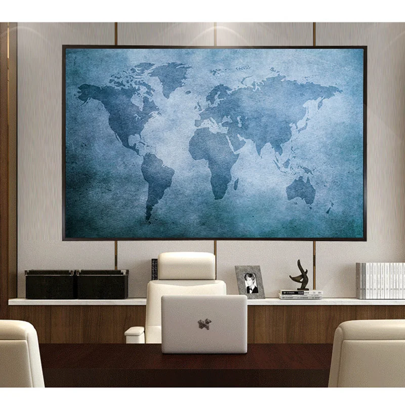 Ретро Карта мира акварелью холст картины плакат в скандинавском стиле печати