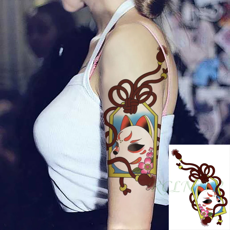 Waterproof Temporary Tattoo Sticker Cartoon Mouse Cat Japanese Style Element Fake Tatto Flash Tatoo Arm Art for Men Women | Красота и