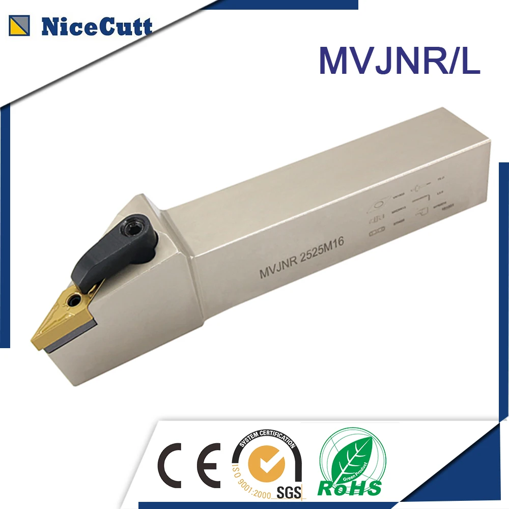 Nicecutt MVJNR токарный резак токарный инструмент внешний токарный инструмент держатель MVJNR2020K16 MVJNL2020K16 для токарной вставки VNMG