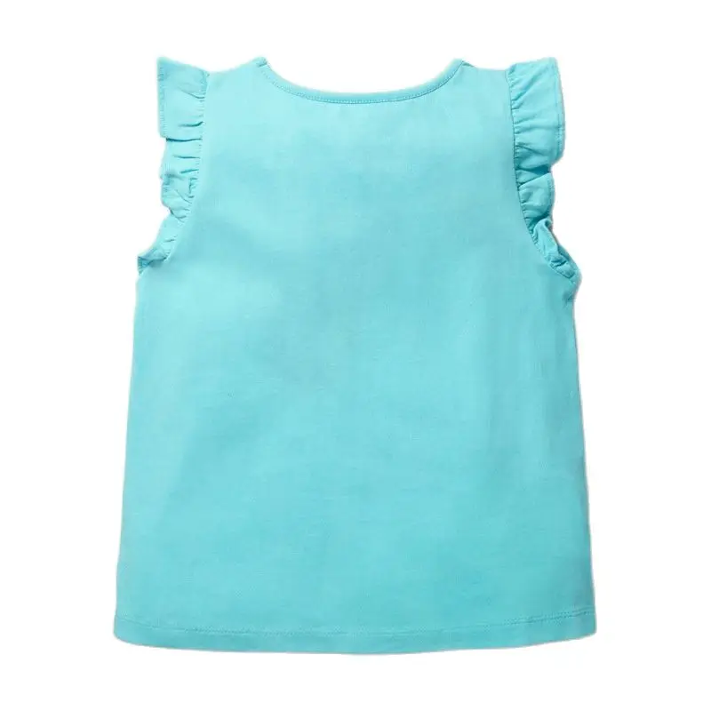 2021 летняя футболка для маленьких девочек детская одежда футболки без рукавов