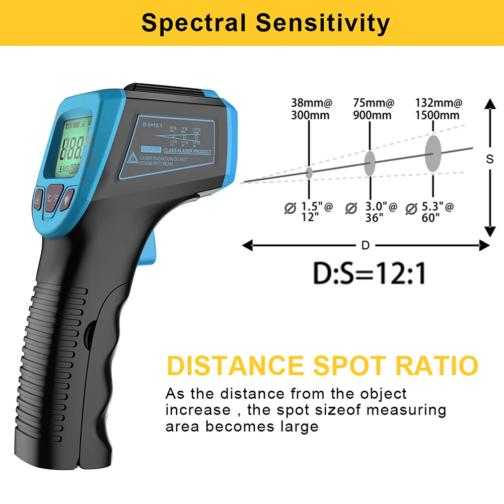 

Digital Infrared Thermometer termometro infrarojo IR-LCD Temperature Meter Non-contact Laser Thermometers Pyrometer Hygrometer