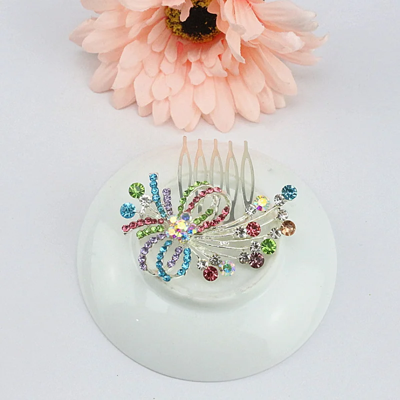 

New High Quality Lady's Hair Comb Filled with Rhinestone Insert Comb.