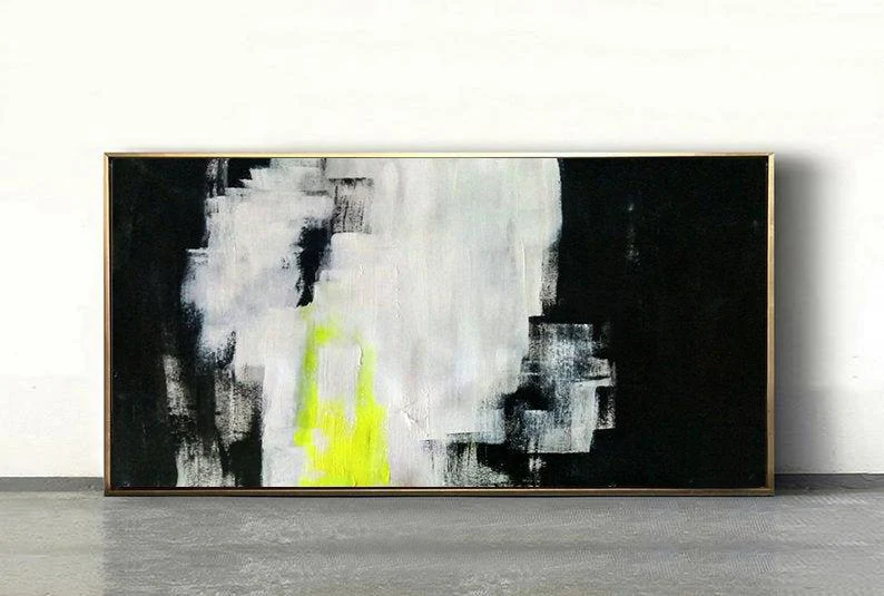 

Black Art Abstract Painting On Canvas Large Wall Art Landscape Painting Black Painting Neon Painting Wall Art Home Decor