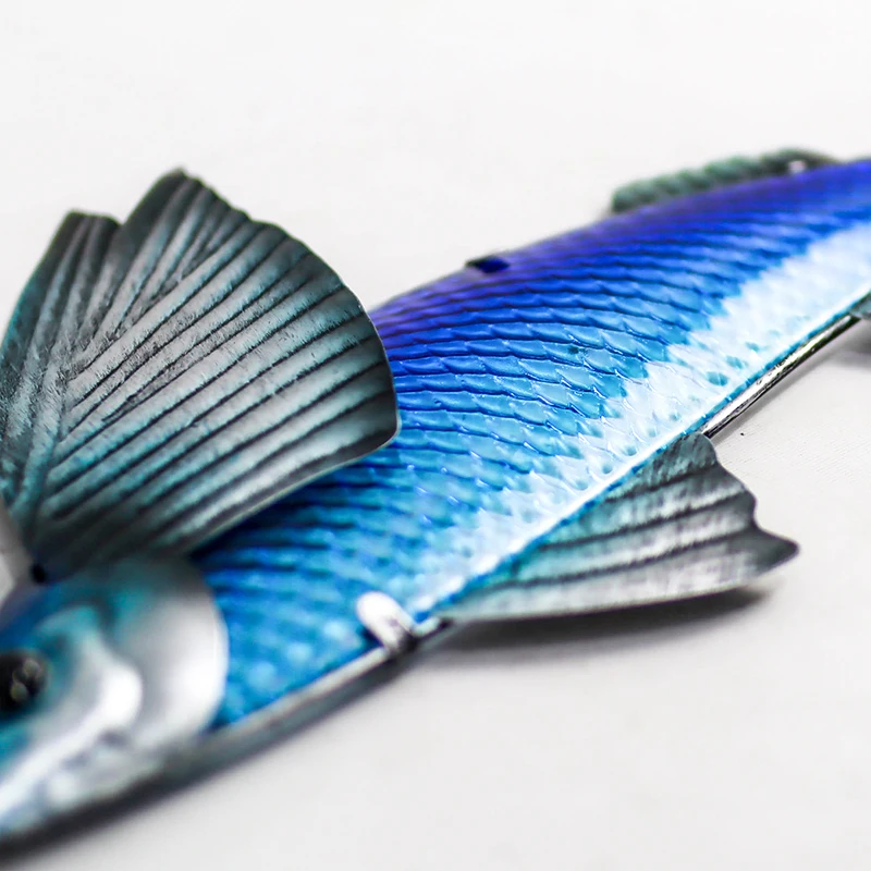 Металлическая стеклянная стена в виде летающей рыбы для украшения дома и сада