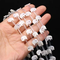 10pcslot natural shell animals beaded cute pigg white shell loose beads for making diy jewerly necklace accessories gift 8x10mm